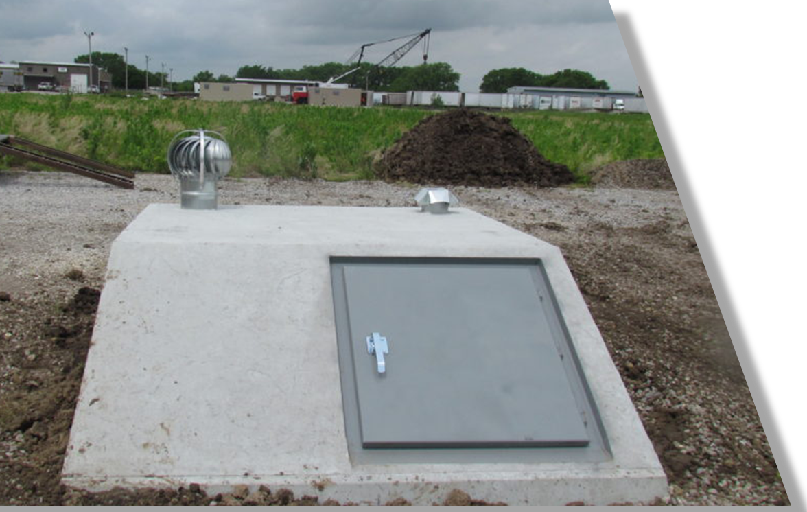 Sloped Concrete Shelters Include: